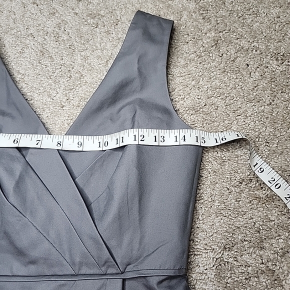 J. Crew Woman's Gray Mollie Bridesmaid Dress Size Petite 0 - Picture 5 of 10